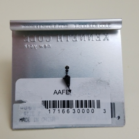 🎶 Kenneth Cole Turquoise Spiral Silver Ring - Picture 3 of 4